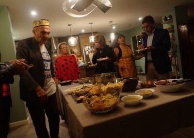 Group of people having food at YAAANA’s 5th Anniversary