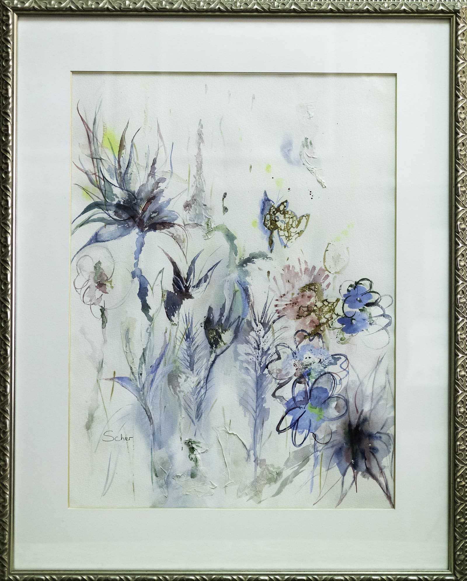 Scher Family painting An abstract representation of a garden