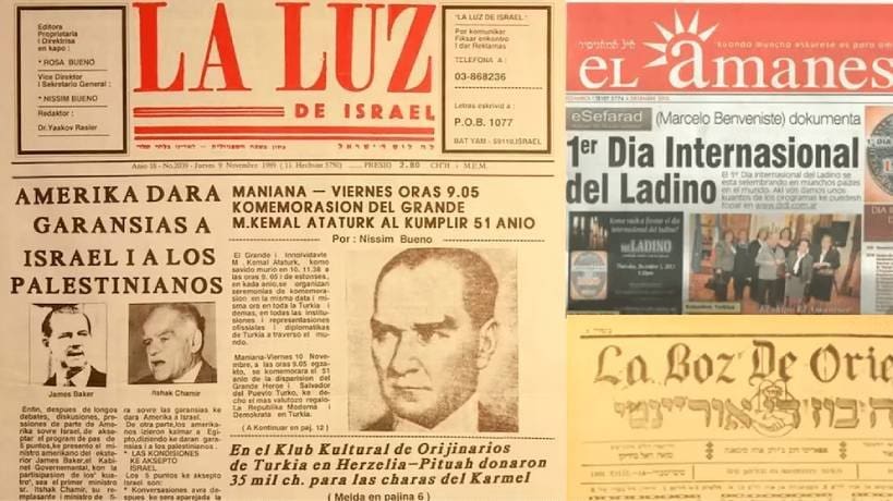 A newspaper in Judeo-Spanish A multi-image of newspapers in Judeo-Spanish