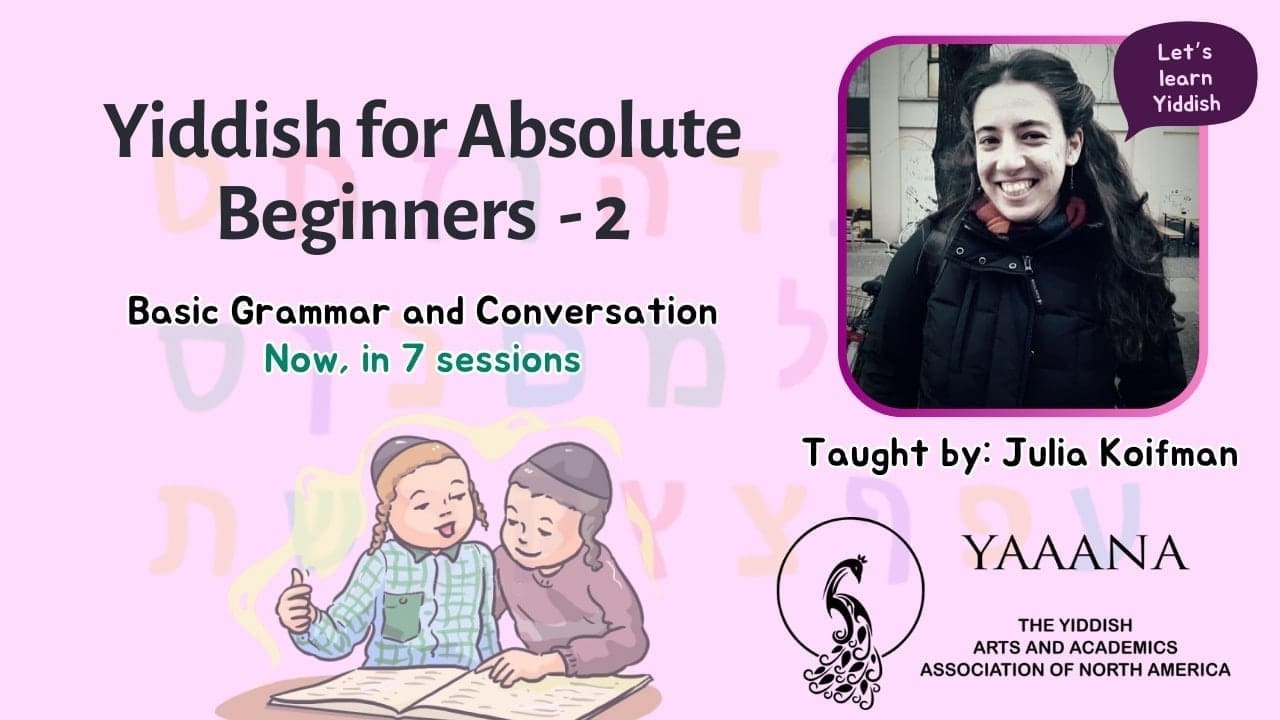 Yiddish for Absolute Beginners 2 - poster