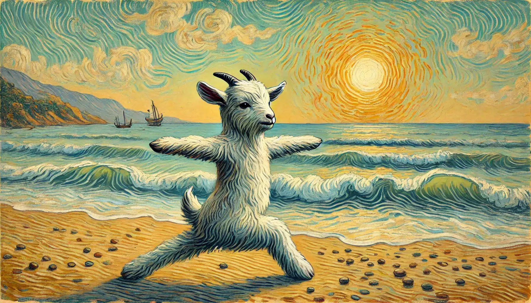 An image portraying Agniezka, our Ladino teacher right next to a wooden stair with some old books.