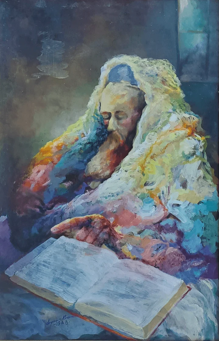 Rabbi_Studying-1 Rabbi Studying by Seymour Rosenthal