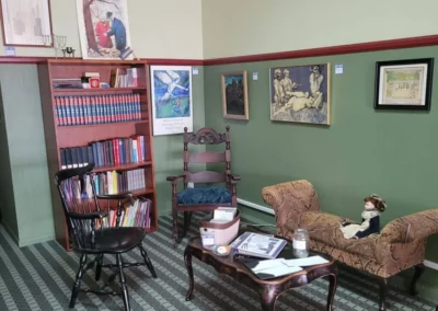 Interior of Yiddishland with antique furniture and paintings