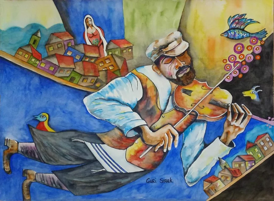 035fa9_9f4bd2e95d634825991a16dba4eaf7fa_mv2 A person on roof playing musical instrument with houses in background
