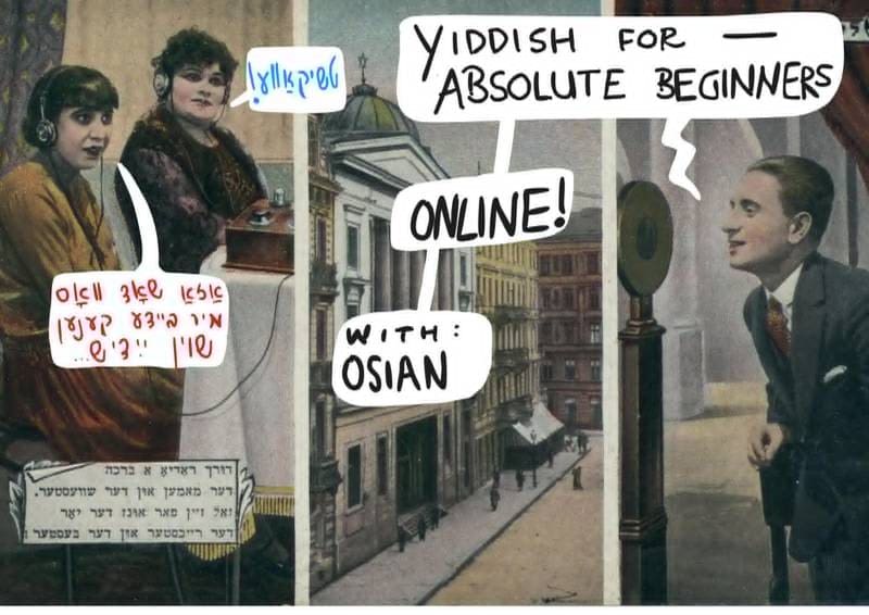 students in a Yiddish language course